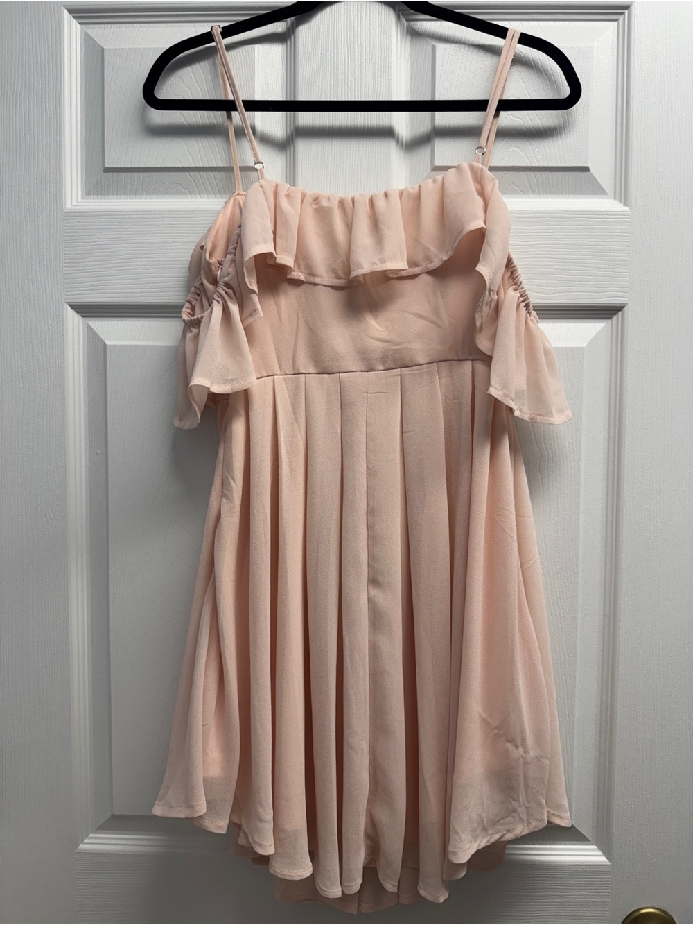 Dainty Hooligan Blush Pink Ruffle Mini Dress - Picture 3 of 5